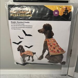 Vibrant Halloween Pizza Costume for Dogs - Orange and Black